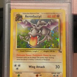 Vintage 1999 PSA Graded 6 Aerodactyl Holo