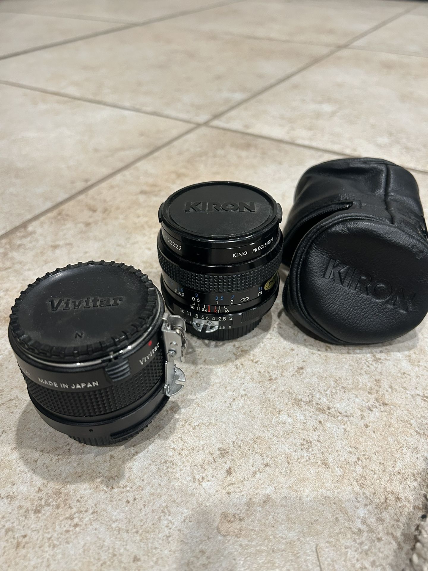 Kiron 28mm f/2 Wide Angle Lens Vivitar 2x Teleconverter Nikon F