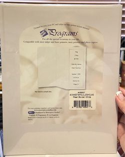 NEW 2 Packages Easy to Print TriFold 40 Sheets Each Pearl Border White