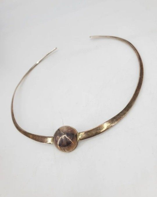 Vintage Sterling Silver Choker / Collar Necklace