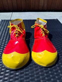 Red and Yellow Clown Shoes $15