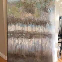 Abstract Landscape Wall Art – Single Canvas Panel, 34.8”x52.8”