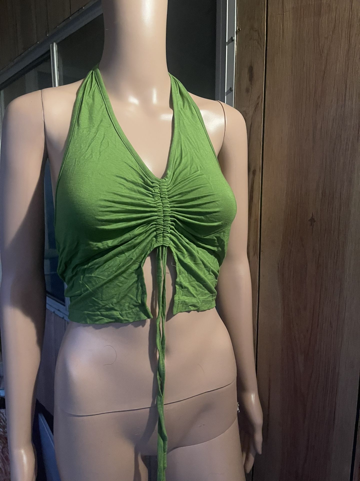 green halter top