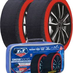 K&K Medium Snow Ice Tire Traction Socks Chain Cable Alternative