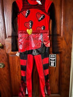 Girl red queen of hearts costume