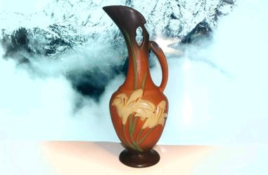VINTAGE ROSEVILLE ZEPHYR LILY TALL PITCHER VASE 24-15 REPRODUCTION