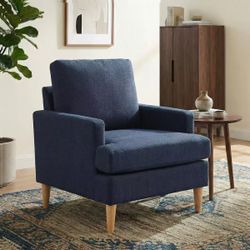 ❤️‍🔥 T) Upholstered Armchair with Square Arms blue  color ,$110