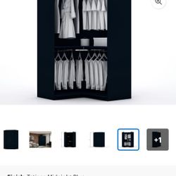 White Manhattan Comfort Corner Wardrobe