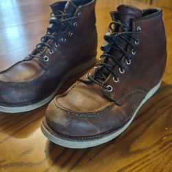 Red Wing Moc Toe 6" Size 9