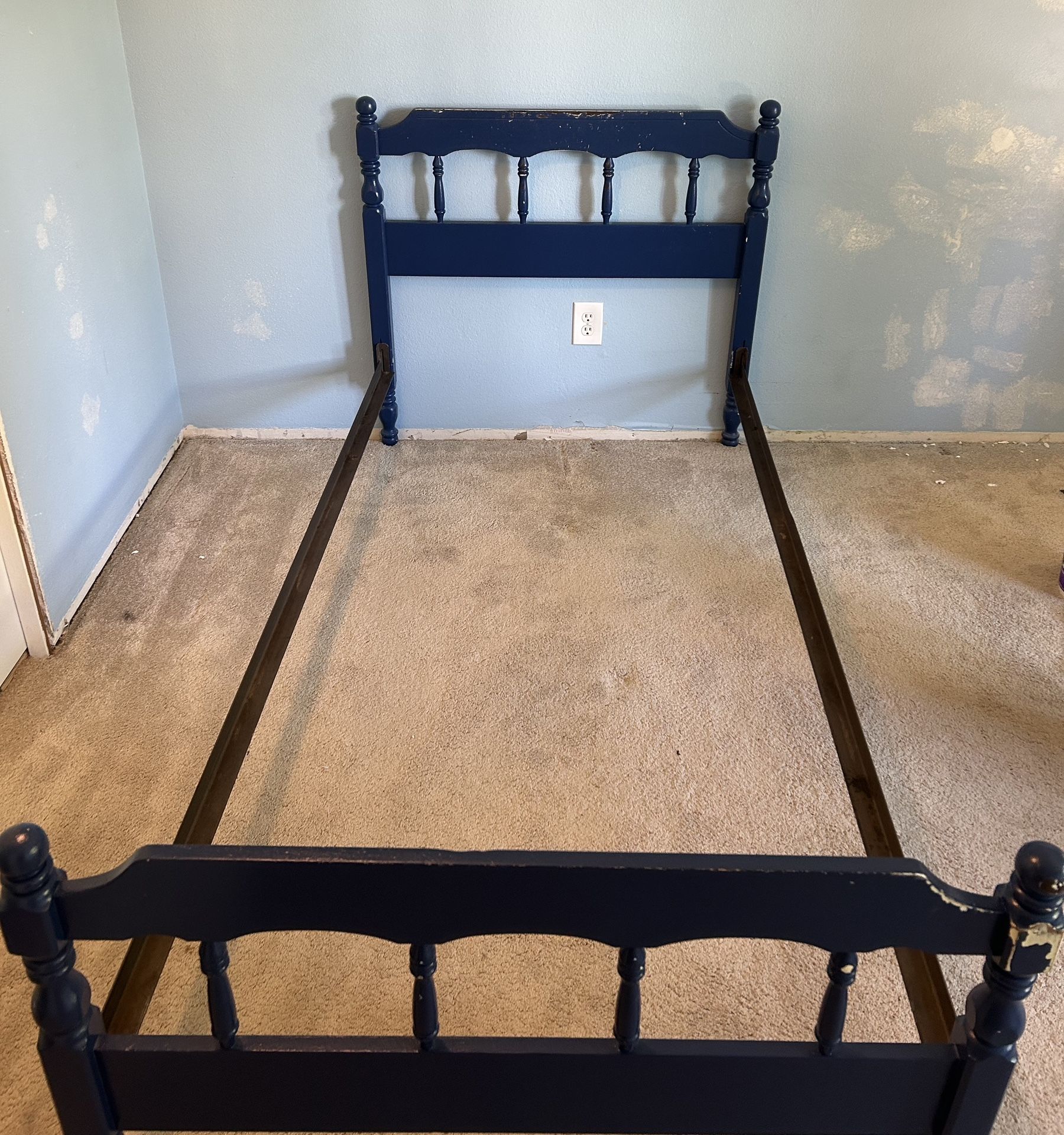FREE- Twin  Bed Frame- Wooden, with Headboard & Footboard