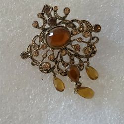 Monet Gold Color Brooch Pin