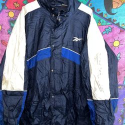 reebok windbreaker size 2x with flaws shown in pics 