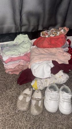 stack of 0-3 Month Summer Clothes