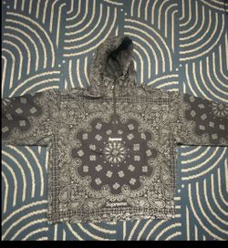 Supreme Bandana Print Zip-Up Hoodie