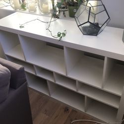 2 Ikea white storage cases kallax