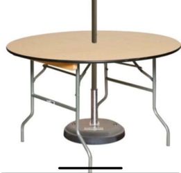 Round Foldable 72 Inch Wood Commercial Tables