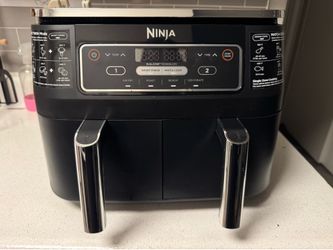 Ninja Foodi Air Fryer 8-Qt, DualZone FlexBasket, 4-in-1, Smart Finish, Cook 2 Foods 2 Ways