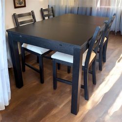 Modern Extendable Kitchen Table Plus 4 Chairs