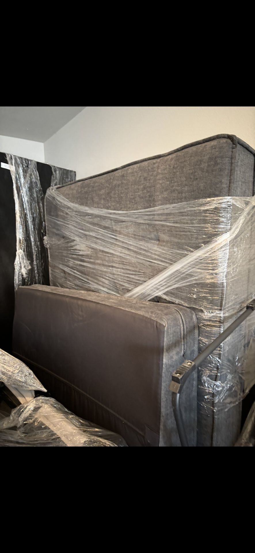 Grey 2-Piece Sofa With Chaise On One End OBO