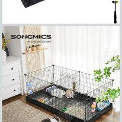 KEYIDE 2Pcs Guinea Pig Cage Liner Tarp Bottom for C & C Cage Habitat Waterproof Pet Cage Mat Plastic Playpen Liner for