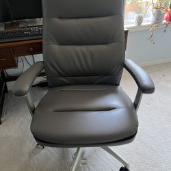 Office Chair - Beauty Rest Platinum Leather Executive Chair 