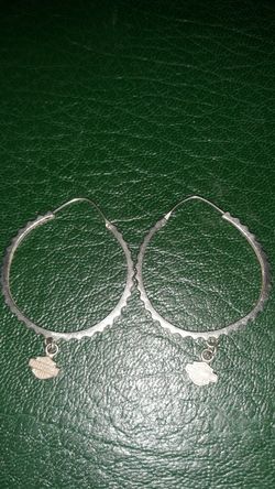 Harley Davidson hoop earrings 925 silver