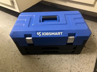 JobSmart Plastic Tool Box , water hose, straps