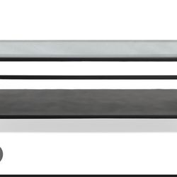 Glass living room tables. One big rectangle and one square side table