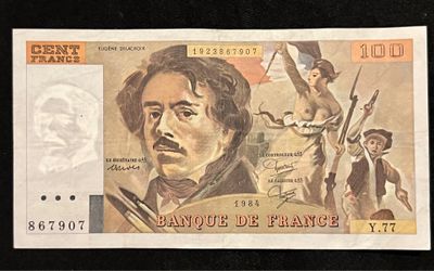 1984 France 100 Francs Bill | Collectible World Currency