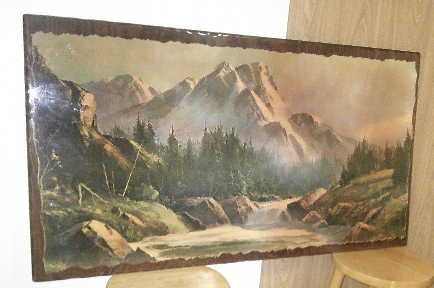 Earl Daniels - Mountains / Landscape Print with Pine Wood Frame