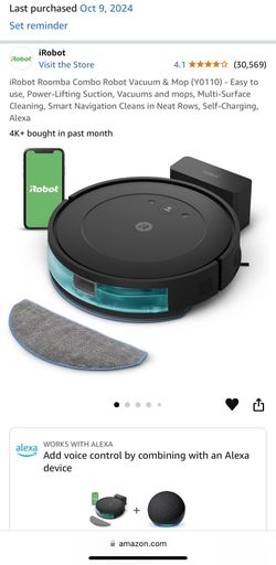 iRobot Roomba Combo Robot Vacuum & Mop (Y0110)