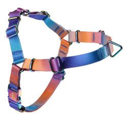 Frisco Outdoor Purple Ombre Style Dog Harness, M - Girth: 20-28-in