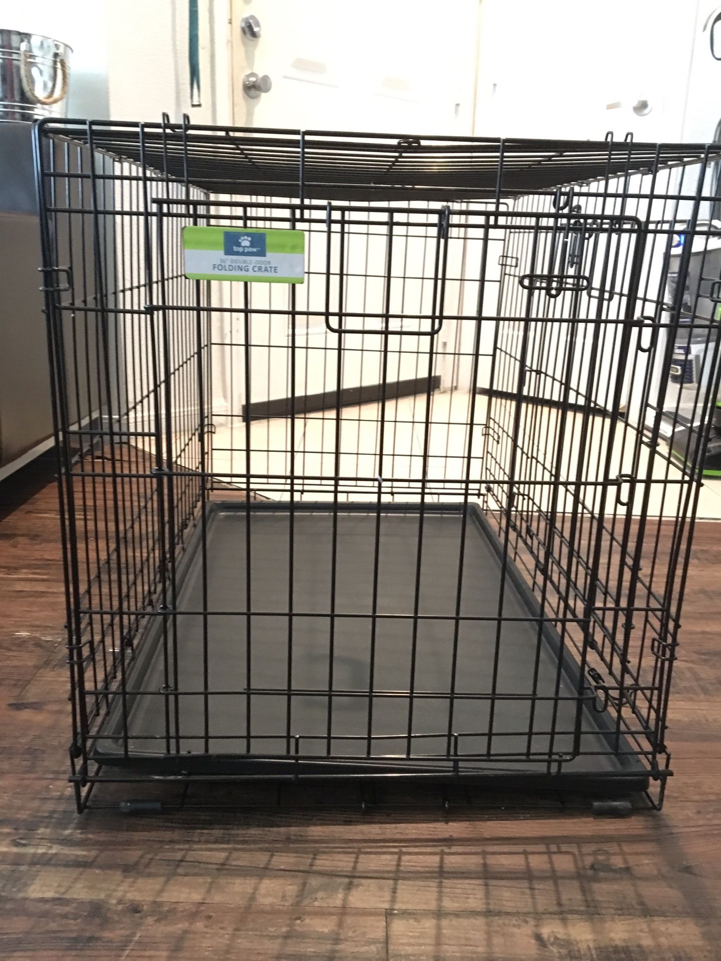 Top Paw Double Door Folding Crate 36” (Medium/Big Dog)