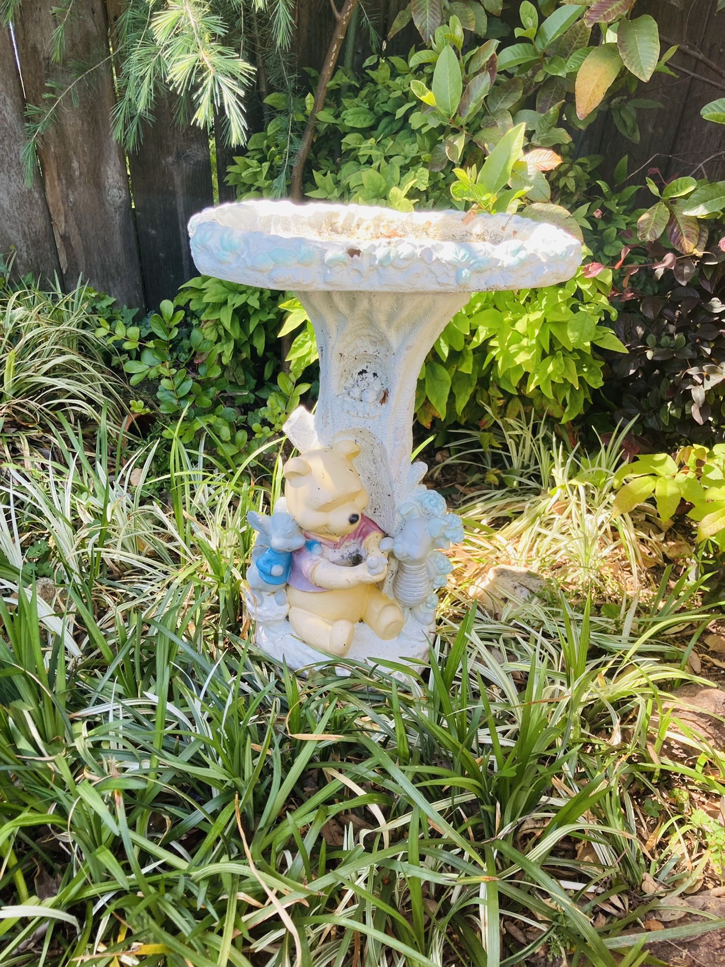 Rare Disney’s Winnie The Pooh Bird Bath