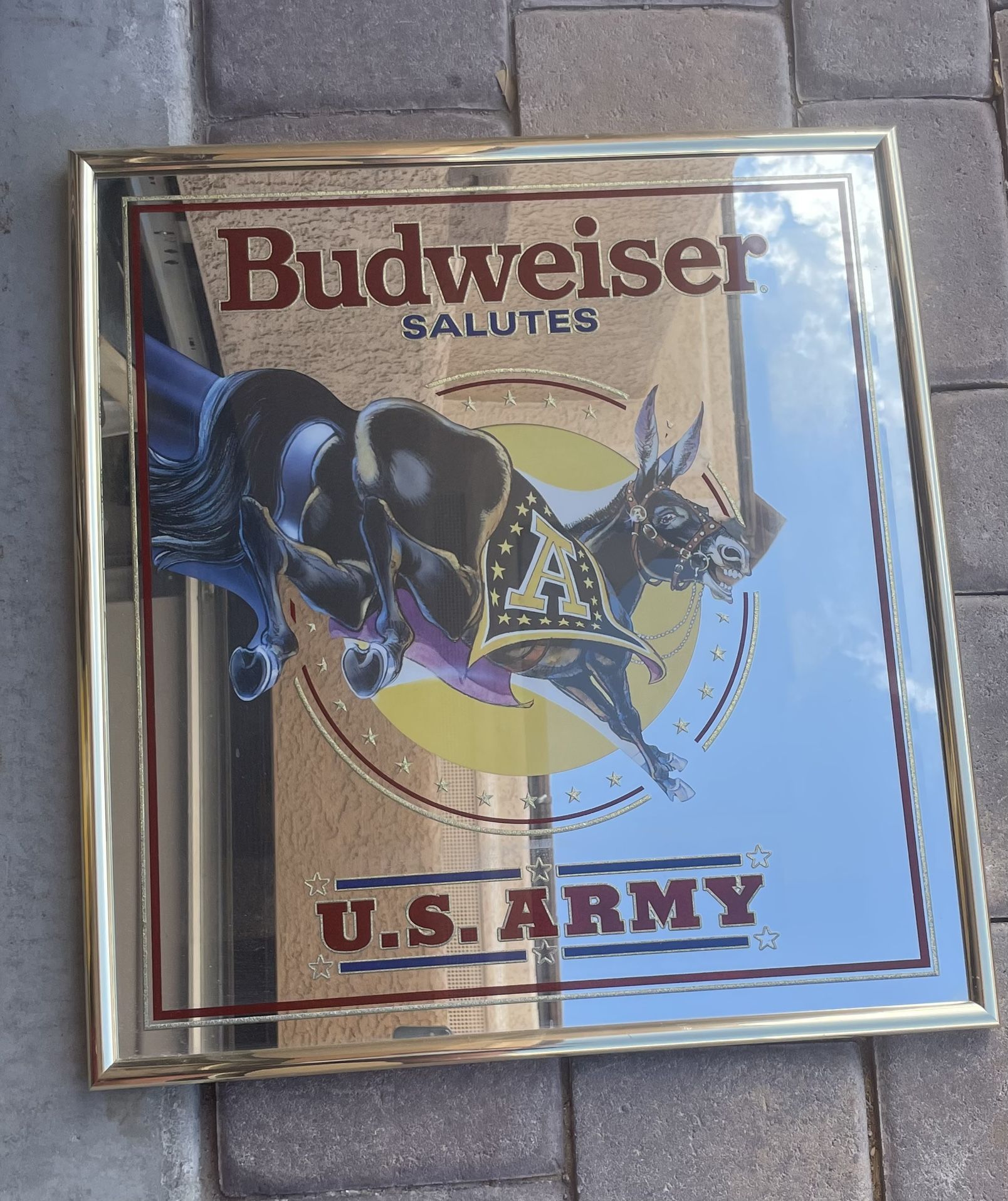 Budweiser Salutes US ARMY Beer Mirror