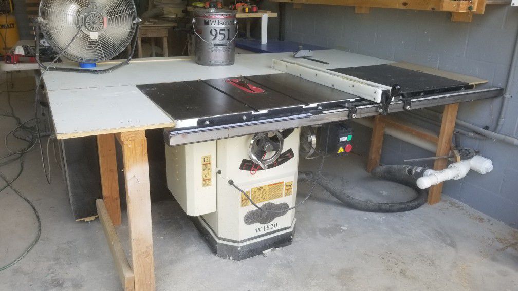Wood working machines- table saw+ dust collector