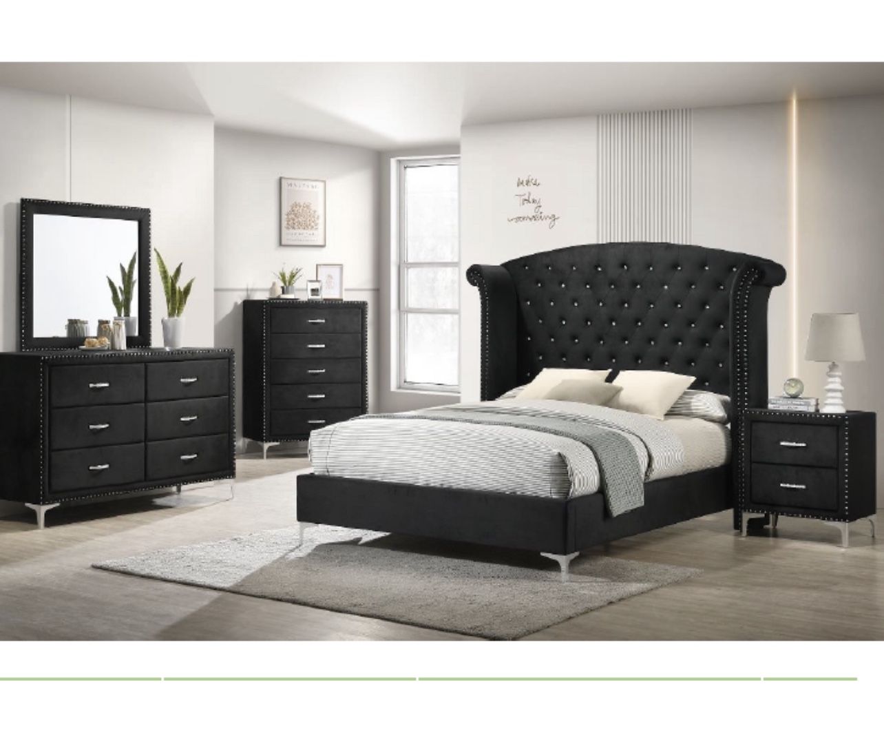 4 pc Bedroom Set Not Including Mattress And Box Spring