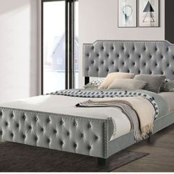 Brand New Grey King Size Bed Frame (Available I'm California King)