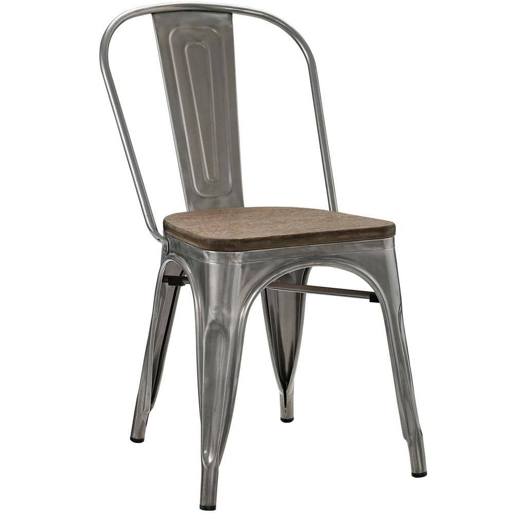 SALESUMO PROMENADE GUNMETAL BAMBOO SIDE CHAIR