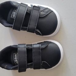 adidas Unisex Baby Grand Court Lifestyle Hook and Loop Shoes, Core Black Cloud White Core Black