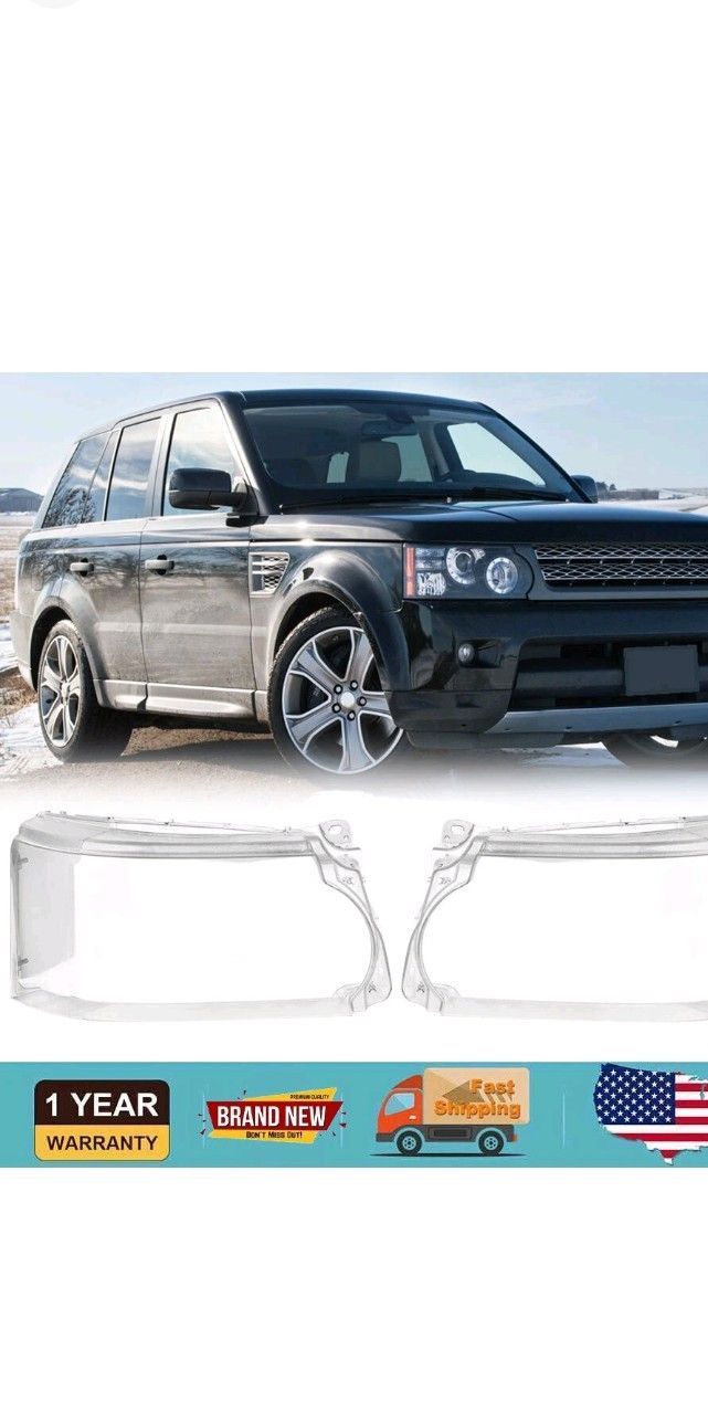 Headlight Lens Cover For Land Rover Range Rover Sport 2010-2013 Lampshade Pair