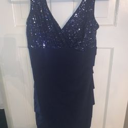 Navy Sequin Dress