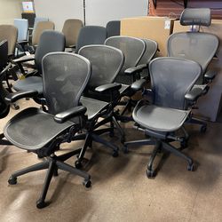 Herman Miller Aeron Ergonomic Office Chairs - Classic and Remastered Models Available RIGHT NOW!