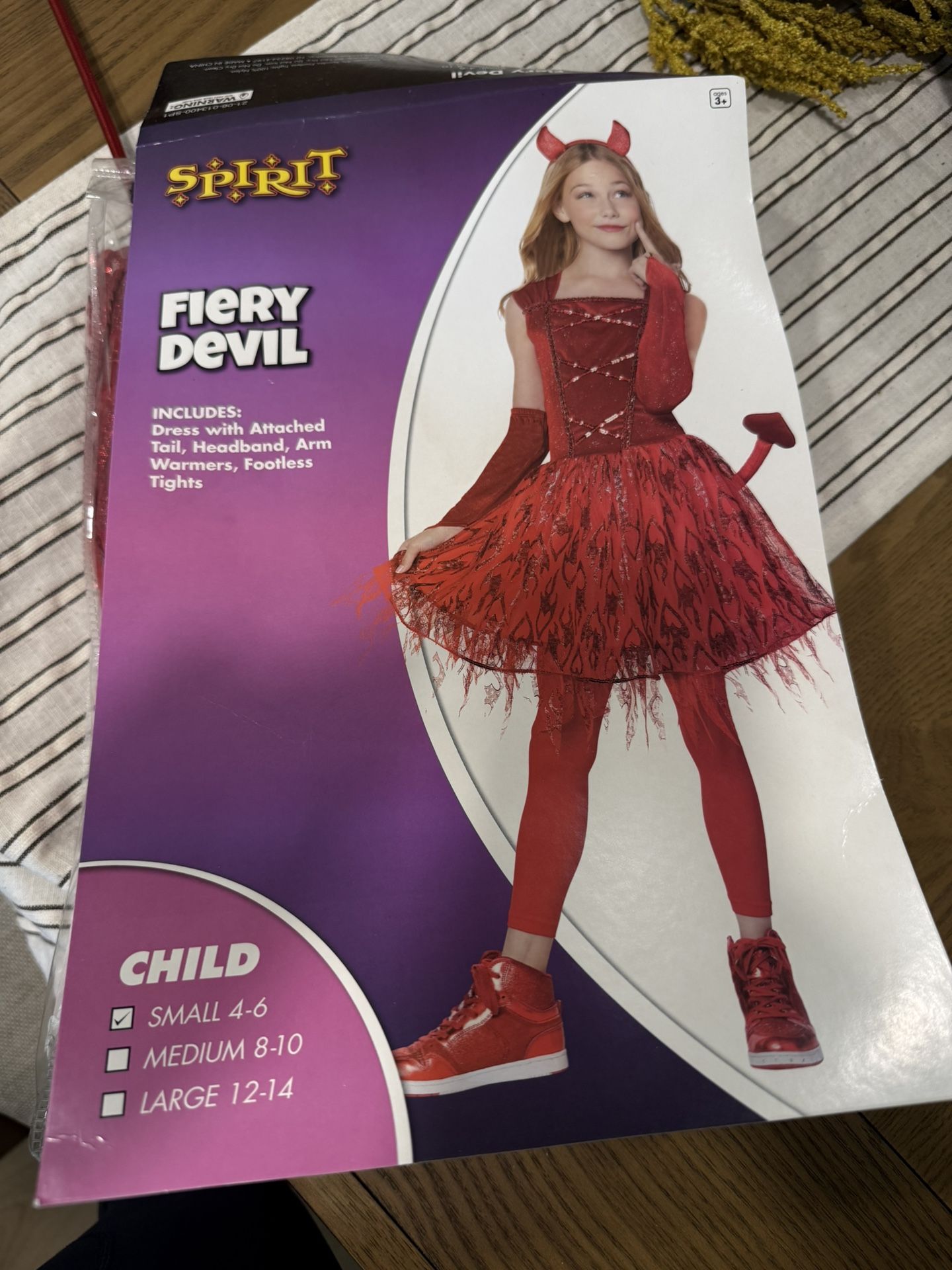 Devil Costume Size 4-6 Kids