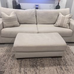 Maggie Sofa & Ottoman Set – Like New! 