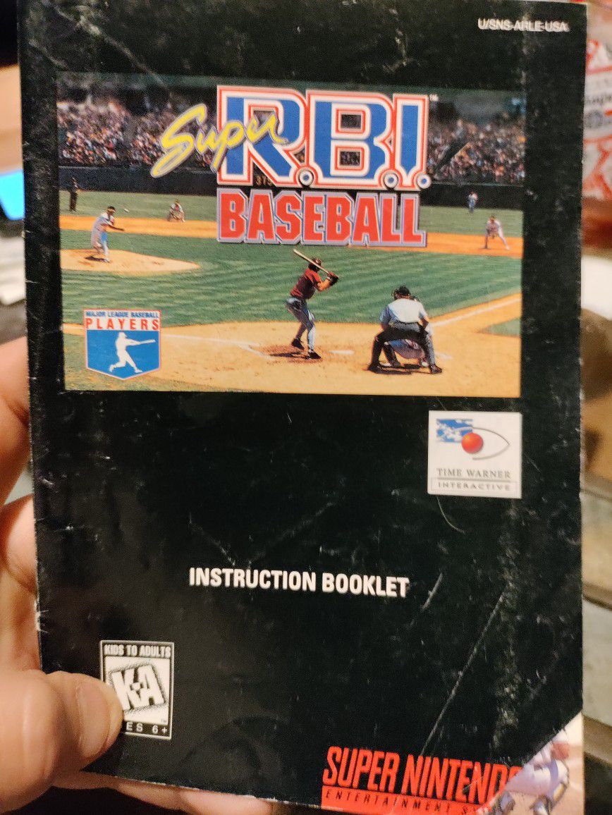 Super Rbi Baseball Super Nintendo Instruction Manual