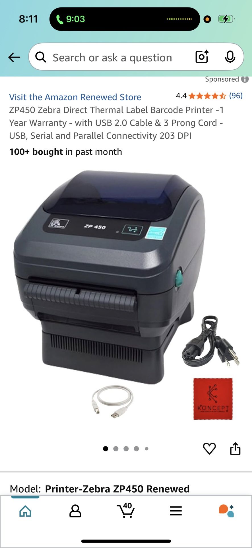 Zebra Z450 Label Printer