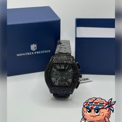 Watch Iced-Out Black Watch – New in Box