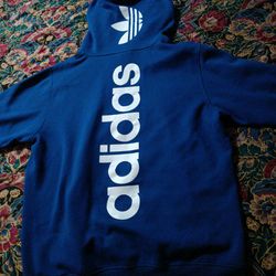 ADIDAS  XL  Blue And White  Hoodie
