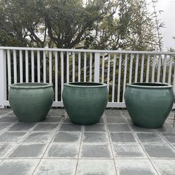 Large Glazed Pots